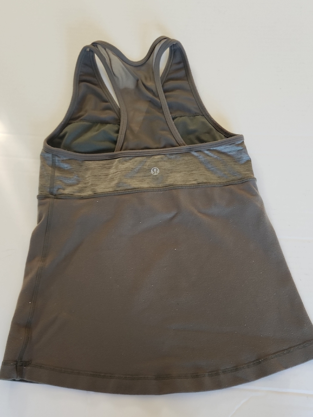 Lululemon Crossover Deep Breath V Neck Tank Top Mesh Racerback, Hunter Green